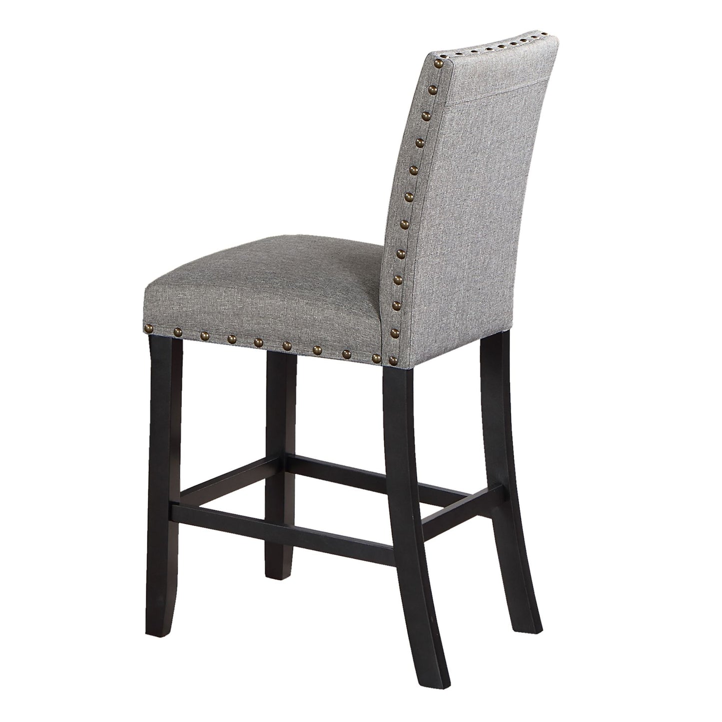 Modern Classic 7pc Counter Height Dining Set - Natural Wood & Gray Fabric