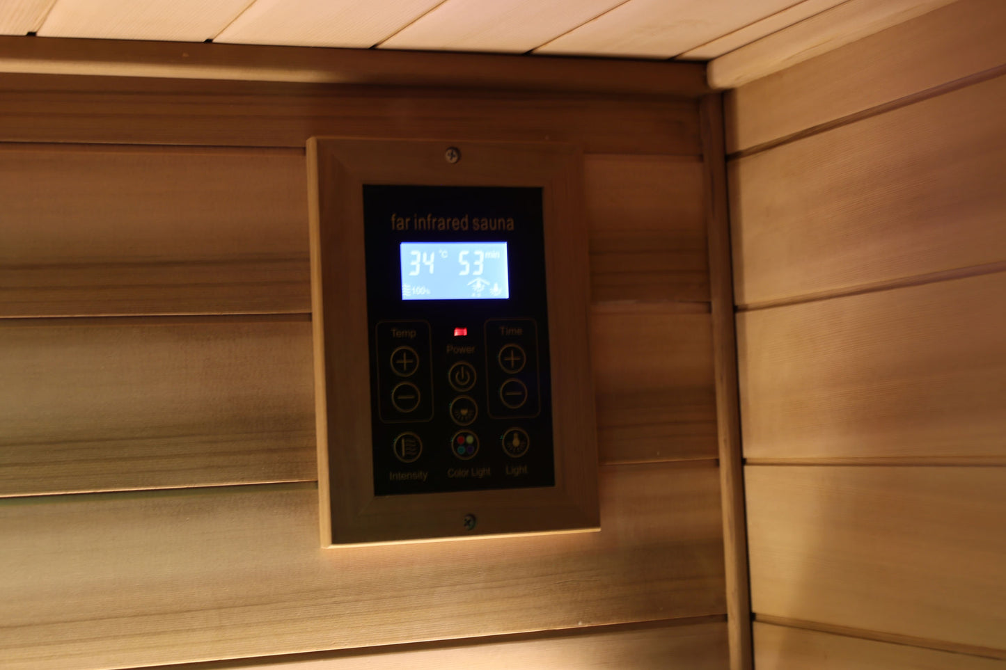 Four-Person Khaya Far-Infrared Outdoor Sauna Room - 6 Heating Panels, Bluetooth Audio