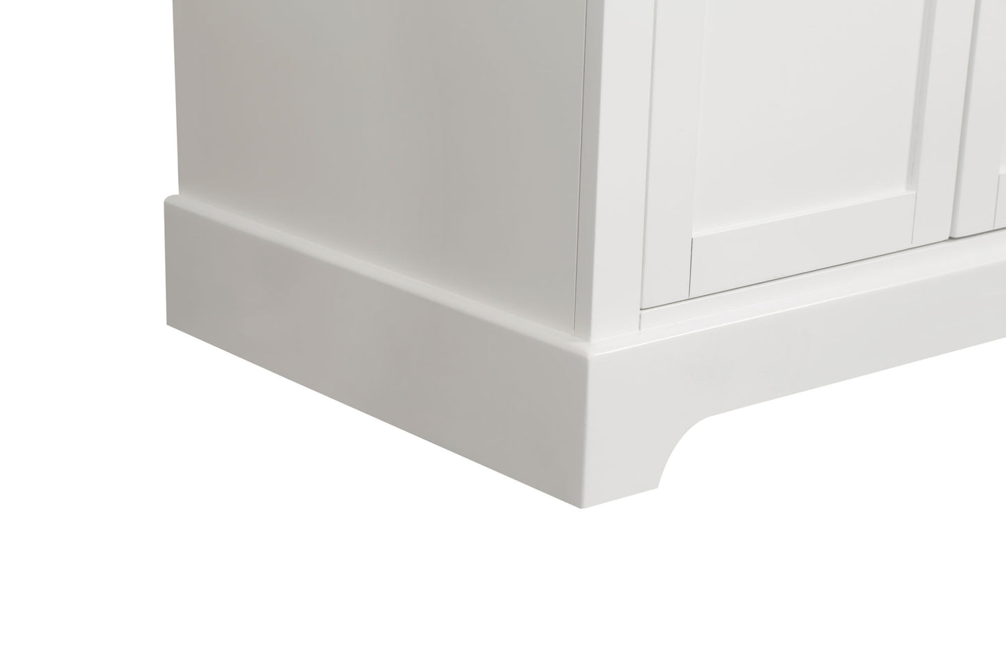 72-Inch White Vanity Sink Combo - Marble Countertop & Fully Assembled Bathroom Cabinet