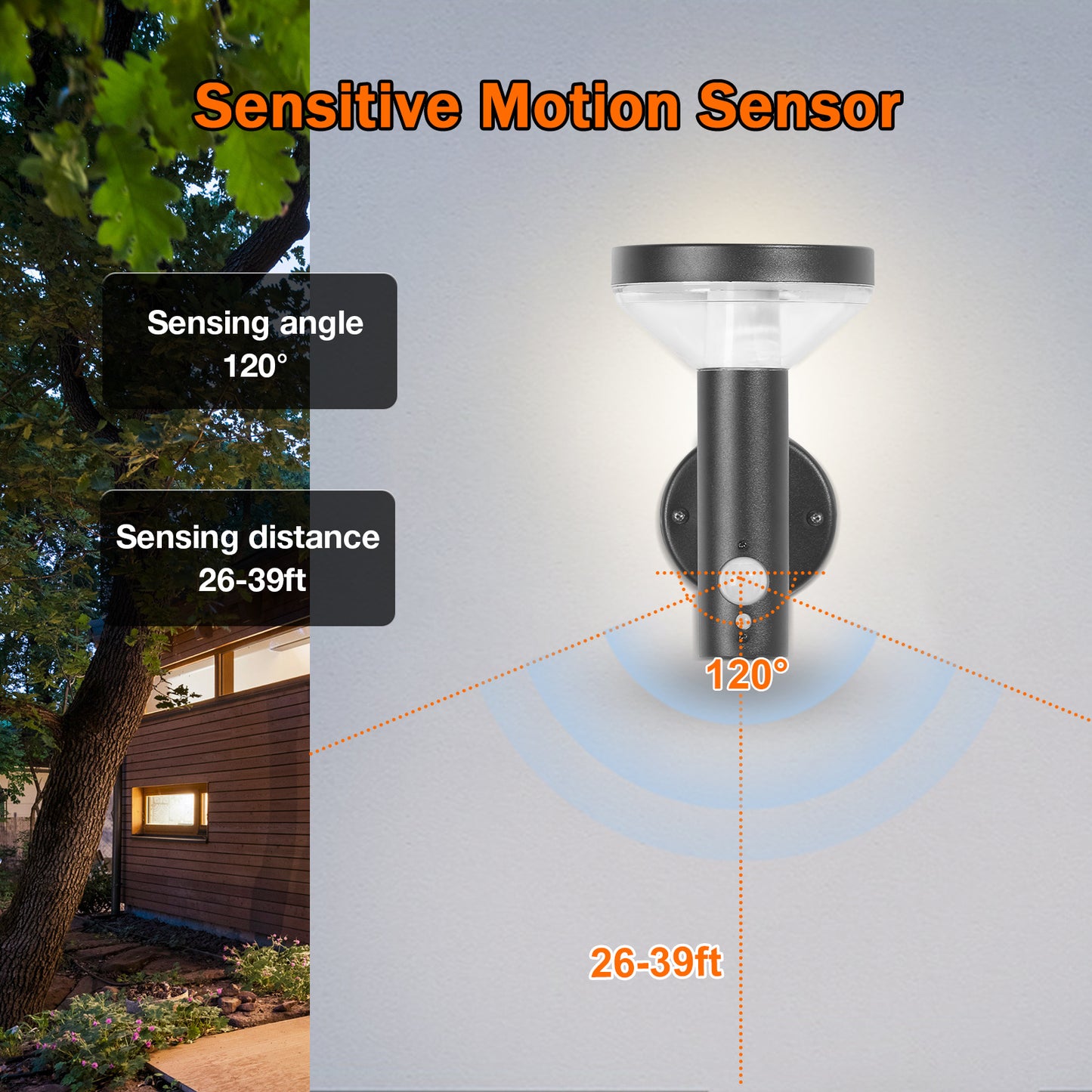 Solar Outdoor Wall Light - Dusk to Dawn LED Lantern