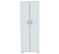 66" White Laminated Wood Pantry or Storage Cabinet