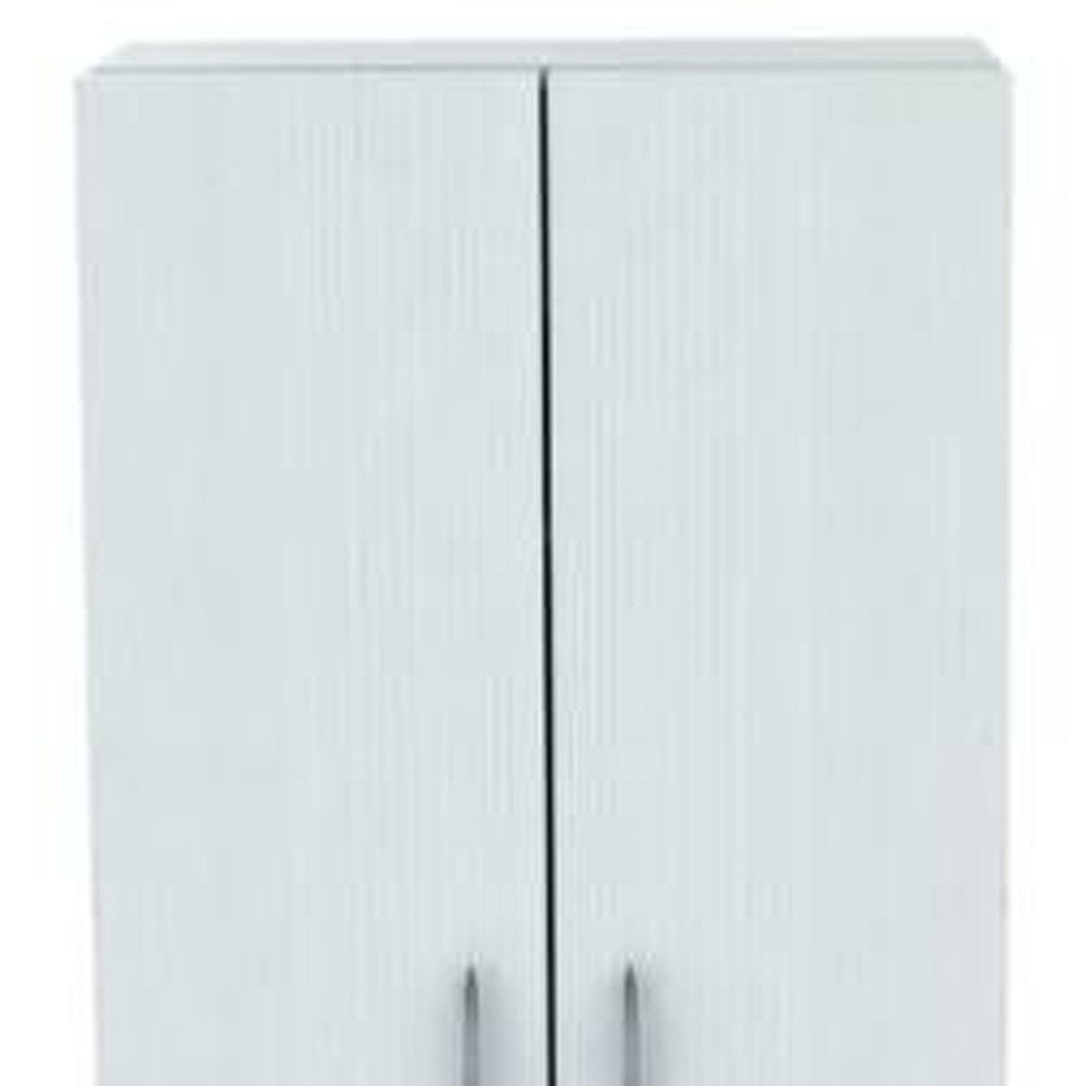 66" White Laminated Wood Pantry or Storage Cabinet