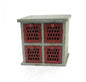 14" Red And White Distressed Wood Four Drawer Desk Organizer