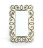 33" White Wood Framed Accent Mirror