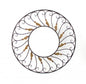 38" Bronze Metal Round Framed Accent Mirror