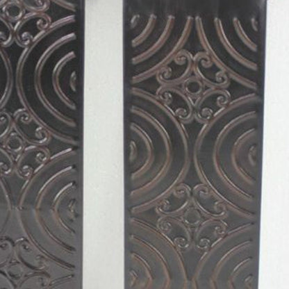 5" X 5" X 23.25" Brown, Vintage, Metal - Wall Candle Holder Sconce Set