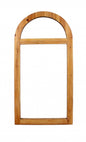 24" Brown Wood Arch Framed Accent Mirror