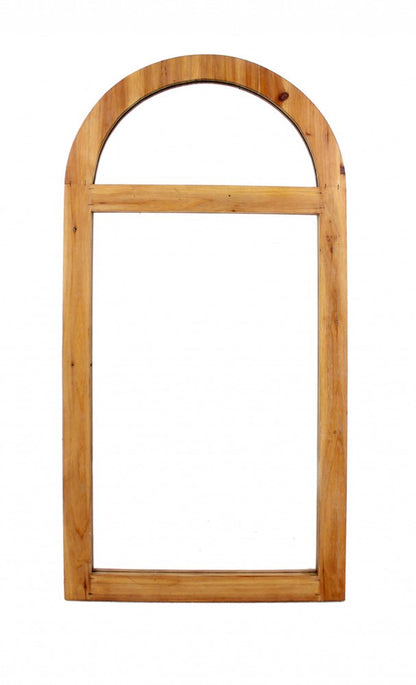 5" Brown Arch Wood Framed Accent Mirror