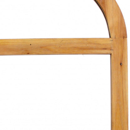 5" Brown Arch Wood Framed Accent Mirror