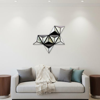 42" X 24" X 6" Black Diamante Wooden - Wall Decor