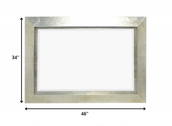 Silver Rectangle Accent Metal Mirror