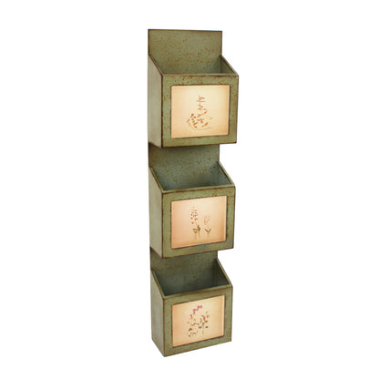 42" X 10" X 5" Green Rustic Vertical - Newspaper & Magazine Rack