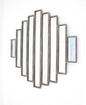 36" X 36" Silver Wood And Mirror Hanging Dimensional Sculpture