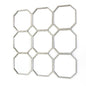 30" X 30" X 1" Silver Mirrored Metal - Wall Sculpture