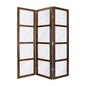 84" Brown Folding Three Panel Screen Room Divider