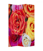 72" Red Canvas Folding Three Panel Screen Room Divider