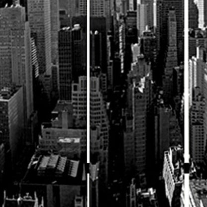 72" Gray Canvas Folding Three Panel Screen Room Divider