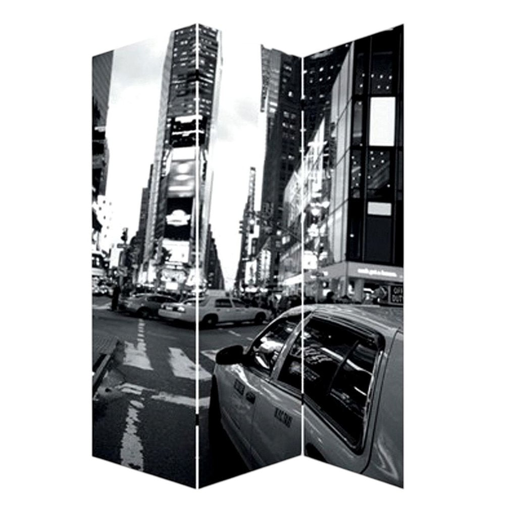 48 X 72 Multi Color Wood Canvas New York City  Screen