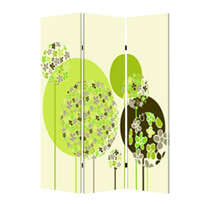 48 X 72 Multi Color Wood Canvas Floral Buds  Screen