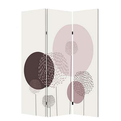 72" Green Canvas Folding Three Panel Screen Room Divider