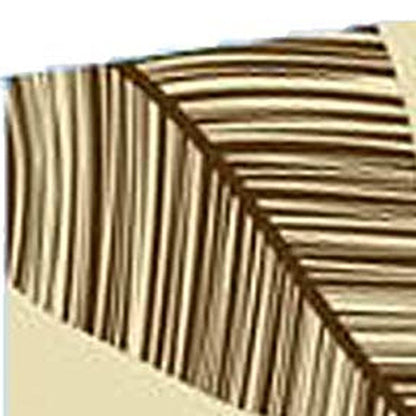 84" Brown Canvas Folding Four Panel Screen Room Divider