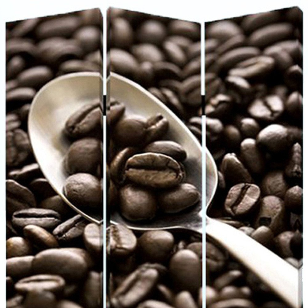48" X 72" Multi Color Wood Canvas Coffee Time  Screen