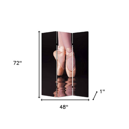 48" X 72" Multi Color Wood Canvas Ballet  Screen
