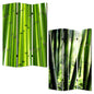72" Green Canvas Folding Three Panel Screen Room Divider