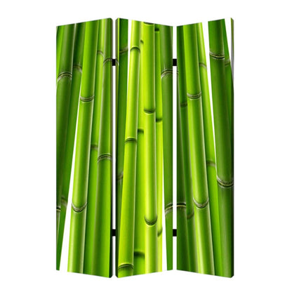 48" X 72" Multi Color Wood Canvas Bamboo  Screen