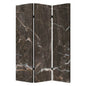72" Gray Canvas Folding Three Panel Screen Room Divider