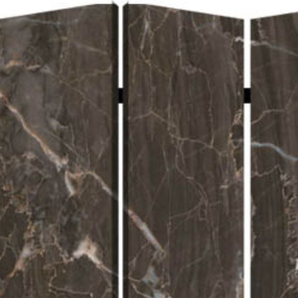 48" X 72" Multi Color Wood Canvas Black Marble  Screen
