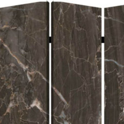 48" X 72" Multi Color Wood Canvas Black Marble  Screen