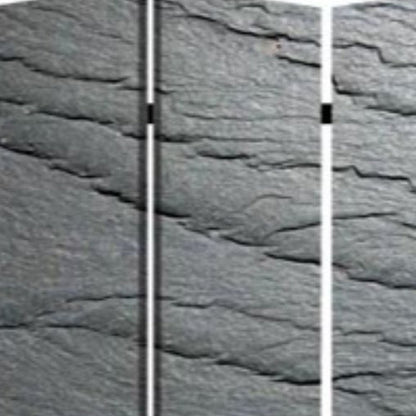 48" X 72" Multi Color Wood Canvas Black Slate  Screen