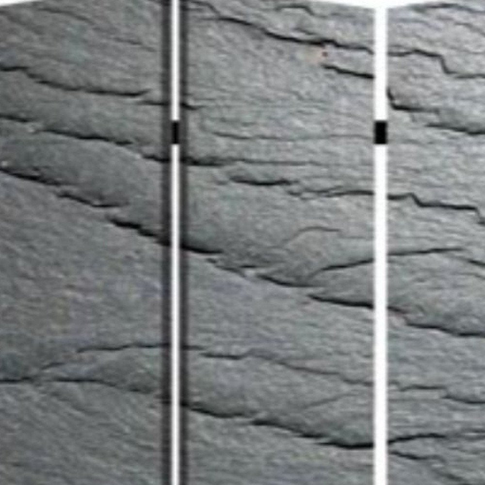 48" X 72" Multi Color Wood Canvas Black Slate  Screen