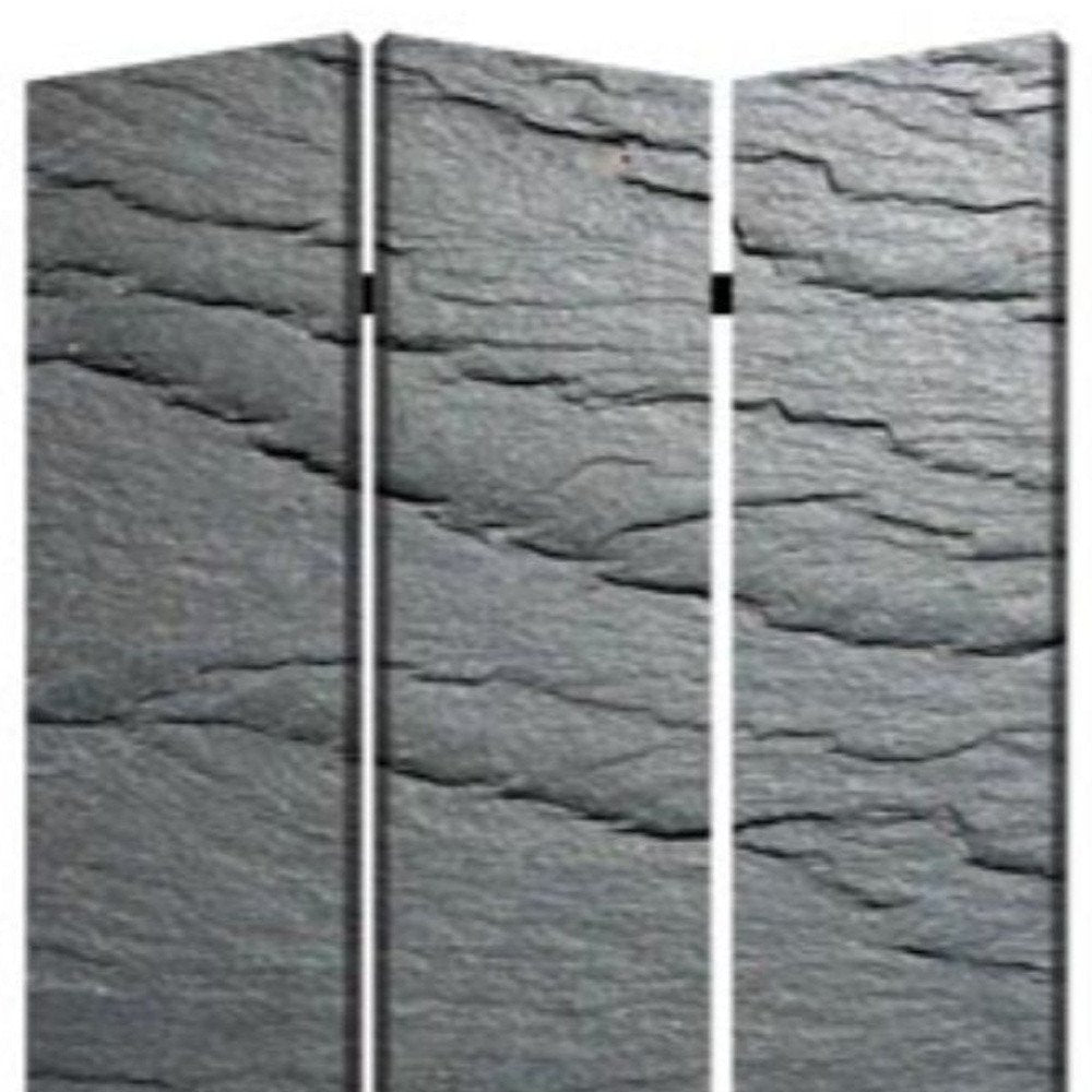 48" X 72" Multi Color Wood Canvas Black Slate  Screen