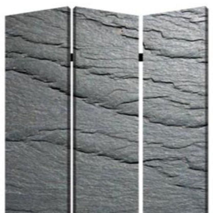 48" X 72" Multi Color Wood Canvas Black Slate  Screen