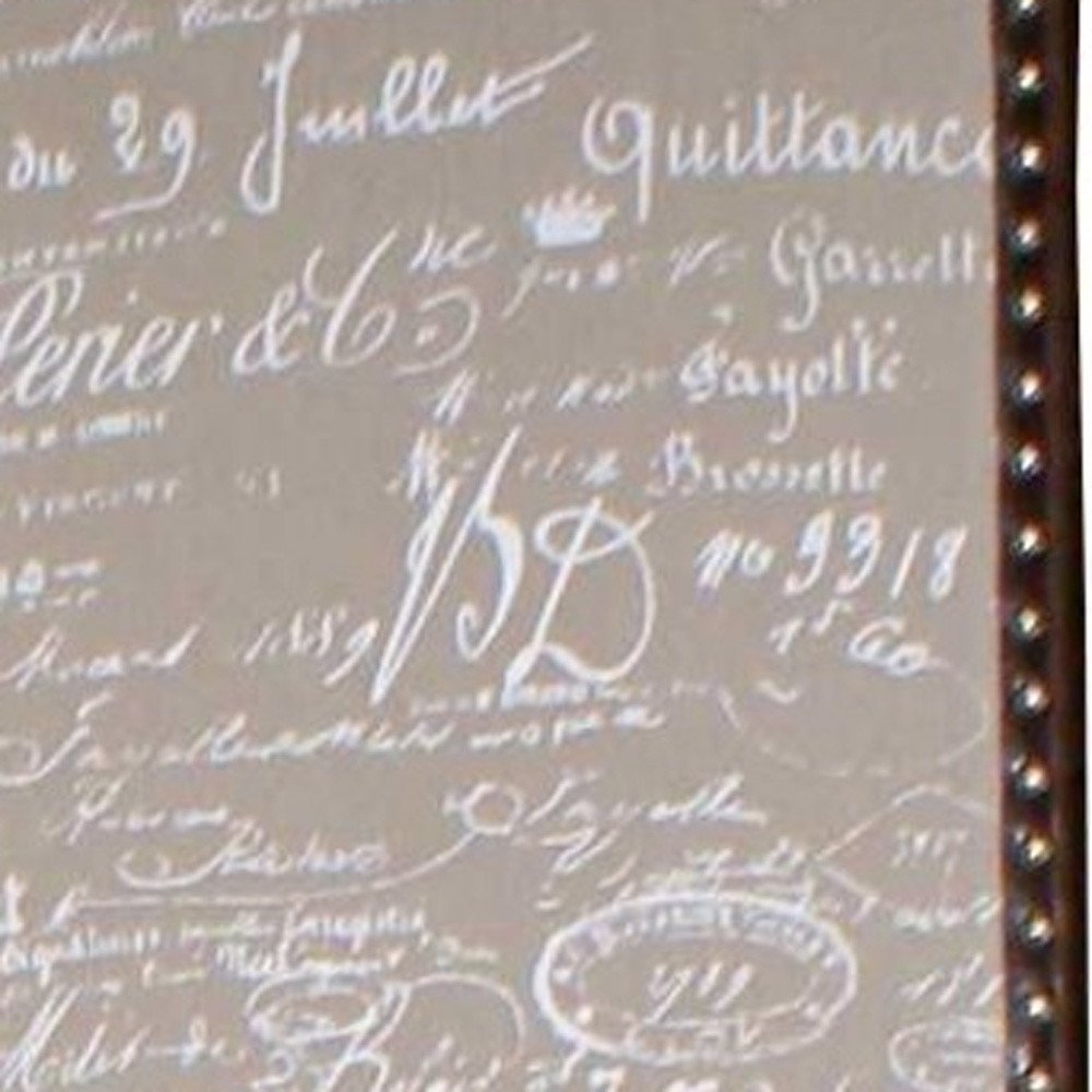 84" Tan Fabric Folding Four Panel Screen Room Divider