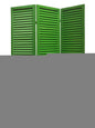 67" Black Wood Folding Three Panel Screen Room Divider