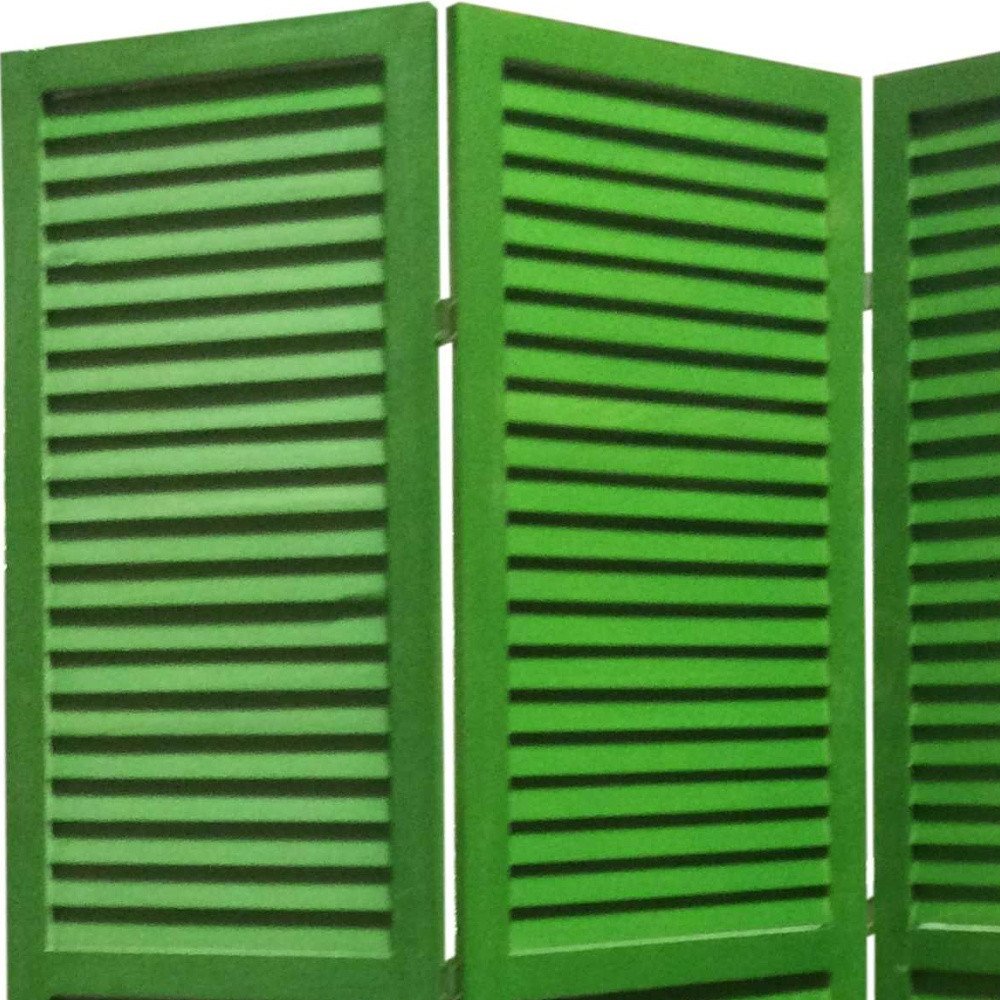 67" Black Wood Folding Three Panel Screen Room Divider
