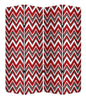 84" Red And Gray Canvas Folding Four Panel Screen Room Divider