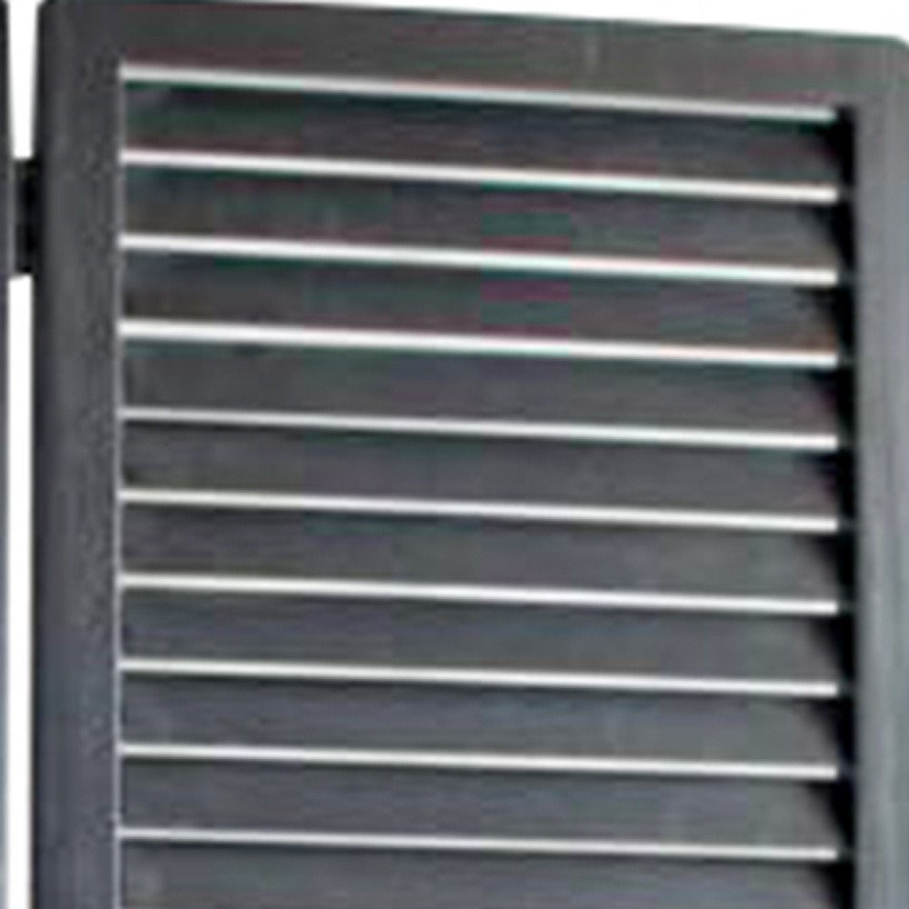 67" Black Wood Folding Three Panel Screen Room Divider