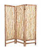 69" Brown Solid Wood Panel Screen Room Divider