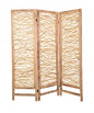 69" Brown Solid Wood Panel Screen Room Divider