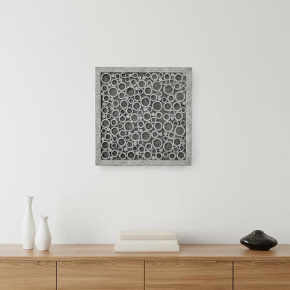 17" X 17" X 2" Brown Sandstone Square Bubble Design - Wall Decor