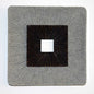 19" X 19" X 2.5" Modern Brown And Gray Ribbed Square Wall Art