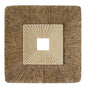 Set of Two Brown Abstract Geometric Sandstone Square Hanging Wall Decor