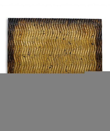 24" X 24" X 1" Raw Wood Look Silver Finish Square Wall Art Medium