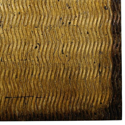 24" X 24" X 1" Raw Wood Look Silver Finish Square Wall Art Medium