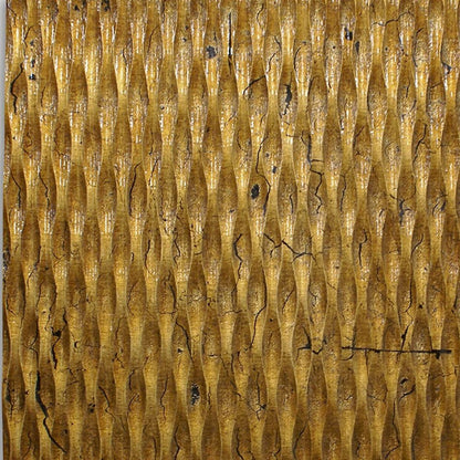 36" X 36" X 1" Raw Wood Look Silver Finish Square Wall Art