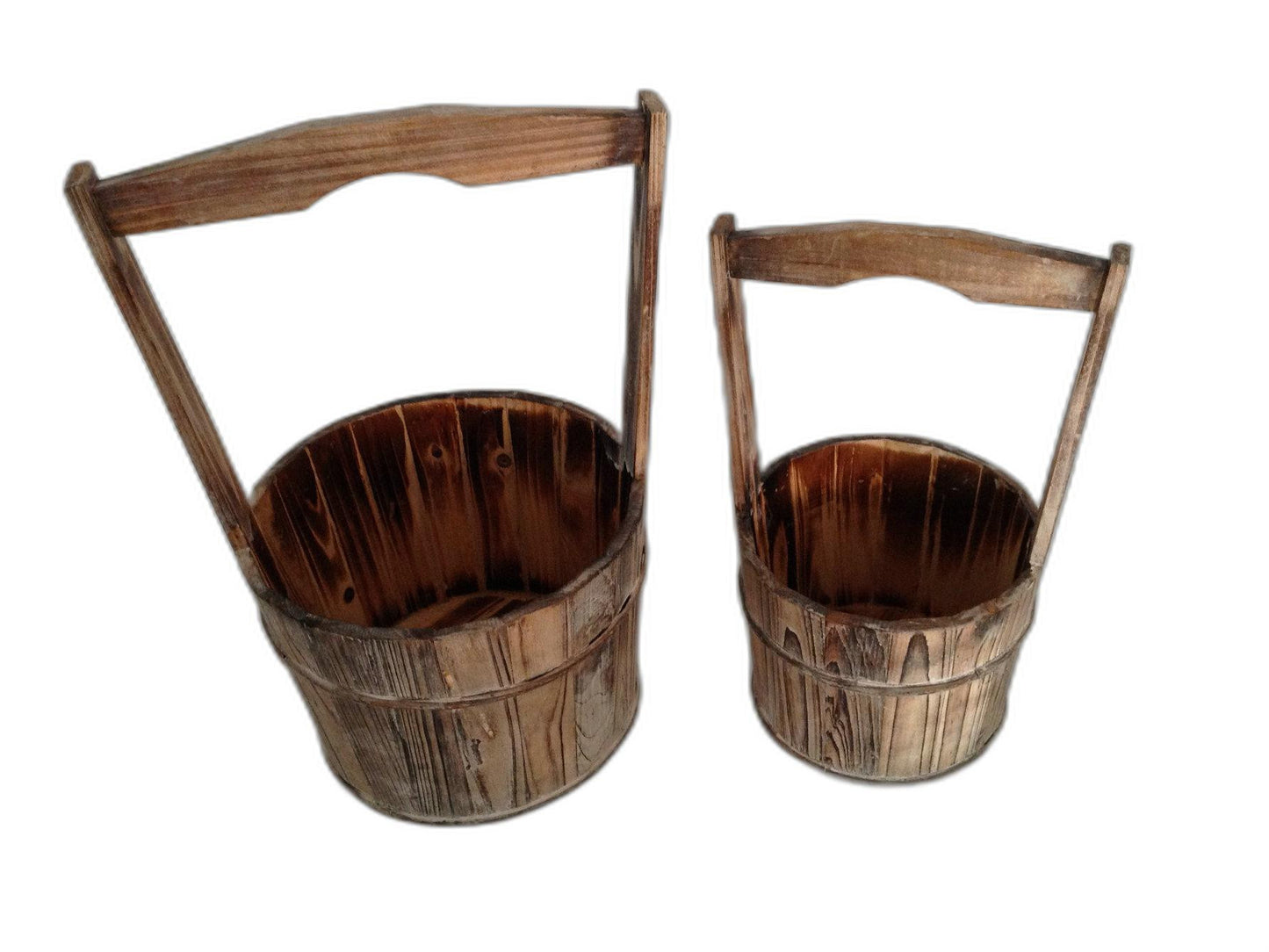 "10 X 10" Brown, Wood Garden Planter - 2 Piece